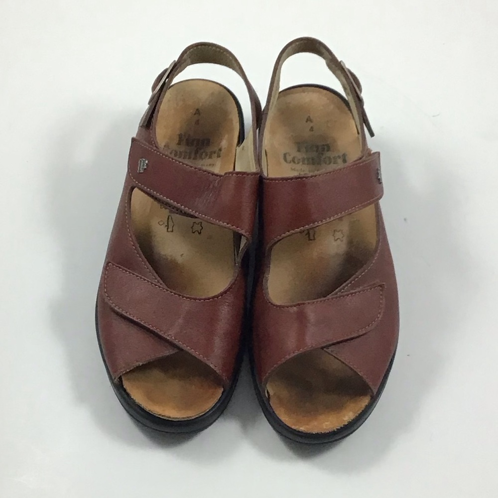 Finn Comfort Djerba Brown Sandals Size 37 - 6.5 UK Size 4 A